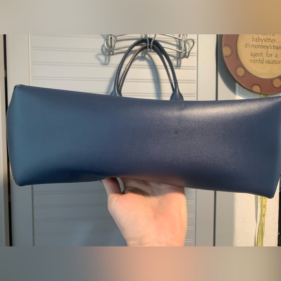 MICHAEL KORS NWT FULTON CANVAS STRIPED MED TOTE SHOULDER BAG NAVY AUTHENTIC - Picture 10 of 13